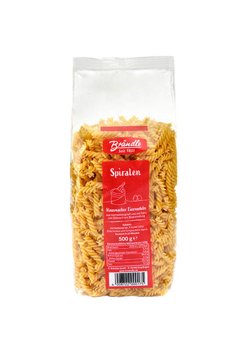 Abbildung Packung Brändle Spiralen Nudeln 500 Gramm