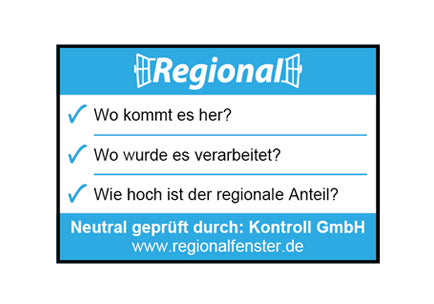 Regionalfenster Zertifikat Logo