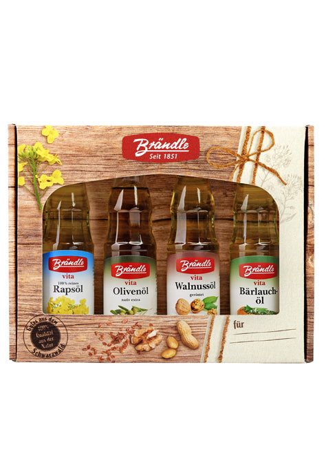 4x100ml Brändle oils in a gift set