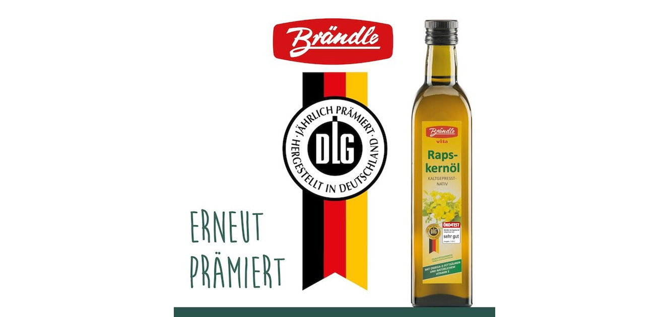 The Brändle vita rapeseed oil was awarded by the DLG
