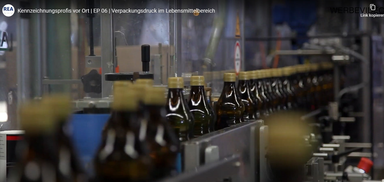 Picture from production with Brändle glass bottles