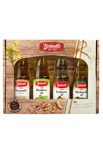 4x100ml Brändle oils in a gift set