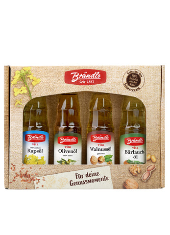4x100ml Brändle oils in a gift set